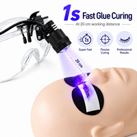 Lampe UV à clipser pour extensions de cils, lampe de polymérisation UV portable 5W, nouveaux outils pour extensions de cils, lumière de polymérisation rapide 1-2s avec pédale