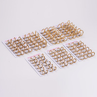 Aros de Oro de 18K en Oferta, Pendientes de Aro Brillantes Chapados en Oro, Juego de Pendientes de Aro Abrazadores de Acero Inoxidable