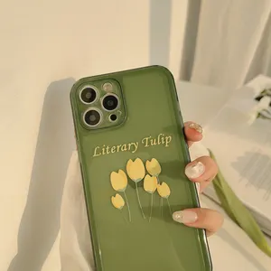 Красивый оригинальный цветочный свежий стиль подходит для Iphone 13pro max Чехол для мобильного телефона силиконовый мягкий прозрачный чехол для мобильного телефона