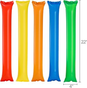 Bâtons de cheering gonflables multicolores en PE avec logo personnalisé, bruiteurs, unisexe - Grande Vente - Product Image 2