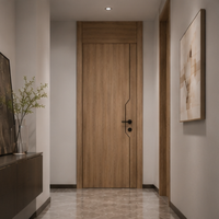 Porte intérieure recouverte de film, texture sculptée délicate, résistante à l'humidité, couleur stable, durable, pour la rénovation d'appartements
