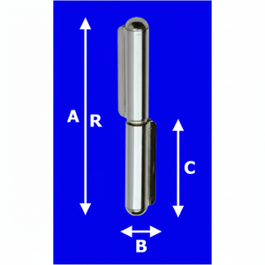 AL1223IN100 Aldeghi in acciaio inox perno fisso cerniera 100mm per macchinari e attrezzature industriali - Product Image 1