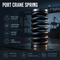 Grande ressort de compression pour grues portuaires, revêtement poudré, haute capacité de charge, résistant à la corrosion, testé à la fatigue, longue durée de vie