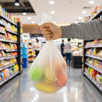 Op maat gemaakte transparante plastic voedselveilige verpakkingstas voor groente- en fruitverpakkingen