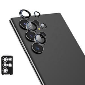 Protector de cámara oculto de aleación de aluminio con purpurina plateada para Samsung <span class=keywords><strong>Galaxy</strong></span> S21 <span class=keywords><strong>S22</strong></span> s23 S24 ultra <span class=keywords><strong>Plus</strong></span> película de pantalla de lente - Product Image 4