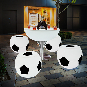 Creativo Luminoso a Tema Calcio Tavolo in Plastica Mobili da <span class=keywords><strong>Bar</strong></span> <span class=keywords><strong>per</strong></span> Giardino Esterno Tempo Libero Sedia Tavolo - Product Image 4