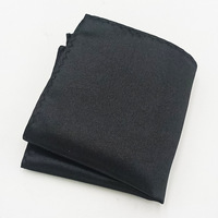 Yiqun hommes costume poche serviette couleur unie brillant polyester soie petit mouchoir carré option multicolore