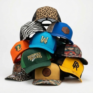 Casquettes Trucker X&K personnalisées en gros, profil moyen, multicolores, performance, plage, hip-hop, avec support en maille cousu pour le dos - Product Image 3