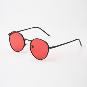 100% de Alta Qualidade Retro Pequena rodada Unisex Moderno Shades <span class=keywords><strong>Funky</strong></span> Preto Moda Óculos De Sol Gold Metal Frame UV400 Lentes para As Mulheres