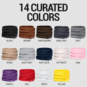 YST High Quality 100% Nylon Solid Flat Shoe <b>Laces</b> for Sneakers & Athletic Shoes - Product Image 2