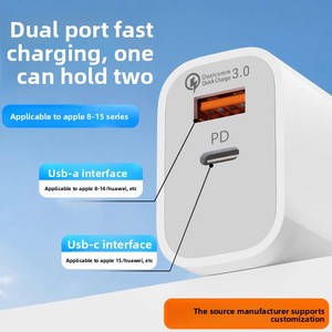PD USB-C Type-C Dual Port 20W QC3.0 Fast Charging <b>Travel</b> <b>Adapter</b> with OVP Protection for Camera & Mobile Phones - Product Image 6