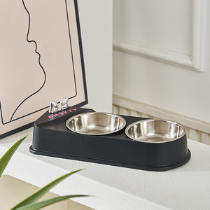 Manufacturer Wholesale Pet <strong>Bowl</strong> 2 in 1 Removable PP + Stainless Steel Double Cat Dog <strong>Bowl</strong> - Product Image 2