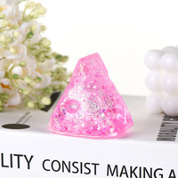 Jouet à presser en forme de fromage scintillant, transparent, souple et moelleux, jouet anti-stress sensoriel pour enfants, cadeau de fête