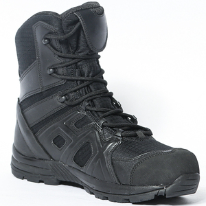 Botas tácticas para hombre al aire libre con cremallera lateral de cuero botas de combate para motocicleta <span class=keywords><strong>Trooper</strong></span> zapatos de trabajo de senderismo de alta calidad - Product Image 1