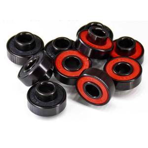 Roulements à billes pour skateboard/longboard 8*22*12.6mm 8*22*13.1mm à gorge profonde intégrée 608-2RS avec anneaux noirs et extension interne d'un côté - Product Image 4