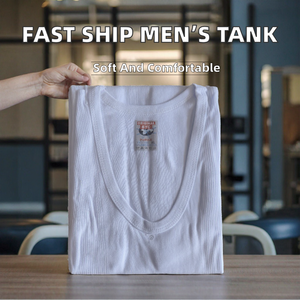 Fast Ship Wholesale African Sizes M-2XL <b>Men's</b> Gym Tank Top <b>White</b> 100% Cotton Breathable Anti-Pilling <b>Vests</b> 1 Piece Pack - Product Image 2
