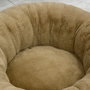ETRIP <span class=keywords><strong>PET</strong></span> Luxuriöses Weiches Flauschiges Warmes Khaki Plüsch-Hundebett Winter Rundes Donut-Katzen- und Hundebett - Product Image 5