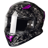 Casque de moto intégral en fibre de carbone à visière unique, homologué ECE 22.06/DOT, anti-impact, pour adultes