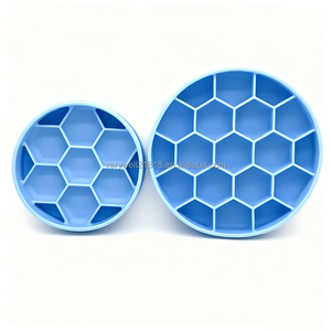 Shenzhen Varywell mangkuk lambat hewan peliharaan segi enam mangkuk anjing nama makanan ukiran anjing beton mangkuk anjing untuk cepat - Product Image 1