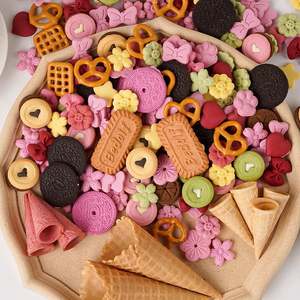 Popular Rosa Mini flor redonda pastel arco en forma de galletas comestibles aperitivos galletas para pastel Navidad Pascua Decoración - Product Image 4