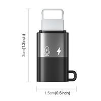 PULUZ USB-C/tipe-c ke 8 Pin OTG adaptor mikrofon telepon konektor konverter adaptor
