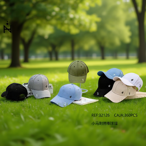 Cappellino da Baseball con Ricamo a Cavallo 32126, Scatola da 360 Pezzi, Cappello con Piccolo Cavallo Ricamato - Product Image 3