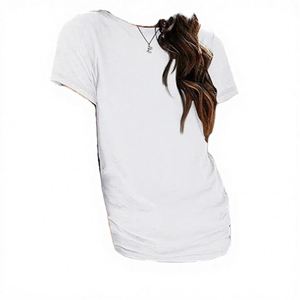 Plus-size Women's Asymmetrical <b>Sequined</b> Double-Layer Casual Solid Color Loose Off-Shoulder Polyester Winter <b>Top</b> T-Shirt - Product Image 2