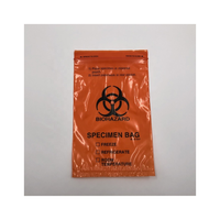Kantong Sampel LDPE 6X9 Inci 2 Mil Oranye Amplop Pengiriman Biohazard untuk Rumah Sakit, Transfer Ruang Rawat, Ahli Forensik, Grosir Odm