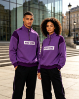 Ensemble de survêtement pour homme en molleton brossé, comprenant un sweat à capuche oversize et un pantalon de survêtement, pour le sport et les activités de plein air, idéal comme uniforme d'équipe