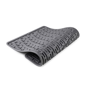 Silicone Dish Drainer Mat Rectangular Kitchen Sink Drain <b>Rack</b> Non Slip Waterproof <b>Drying</b> Tray for Utensils and Cutlery - Product Image 2