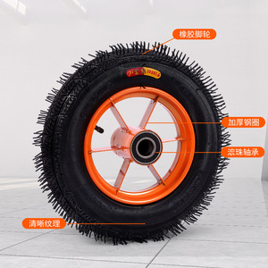10 14 Inch Heavy-duty Handcart Trolley and Cargo Wagons with Inflatable Rubber <b>Wheels</b> Use Inflatable Rubber Tires 6204 Bearing - Product Image 3