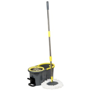 Seau à serpillière rotatif avec pédale et essoreuse pour un nettoyage facile - Product Image 1