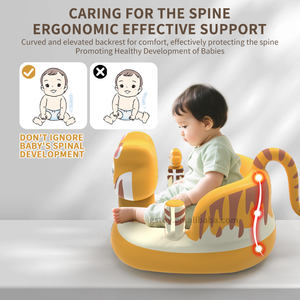 Chaise gonflable <span class=keywords><strong>pour</strong></span> bébé Tiger, siège de sol <span class=keywords><strong>pour</strong></span> s'asseoir et manger, siège gonflable <span class=keywords><strong>pour</strong></span> bébé avec pompe à air intégrée <span class=keywords><strong>pour</strong></span> bébés de 3 mois et plus - Product Image 5
