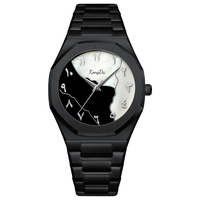 Jam Tangan Quartz V2395 Muslim Azan Islami Waktu Sholat Arab, Casing Aloi, Dial Kaca, Tahan Air, Mewah, Desain Sederhana untuk Pria