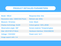 Monitor Táctil Capacitivo de 10.1, 15.6, 17, 19, 21.5, 22, 23.6 y 23.8 Pulgadas, Relación de Aspecto 4:3, USB, Garantía de 1 Año, para Interacción en Restaurantes
