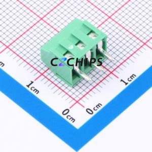 MX128L-3.5-03P-GN01-Cu-Y-A Screw Terminal Block Through hole Component (THT),P=3.5mm Connector 1x3P 3.5mm Green Through Hole - Product Image 2
