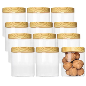 Envase Transparente de Plástico PET de Grado Alimenticio de 50 ml, 100 ml, 150 ml, 200 ml, 250 ml con Tapa de Imitación Madera - Product Image 5