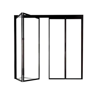 Offres Spéciales portes en verre aluminium 4m, portes coulissantes pliables portes d'accordéon extérieures