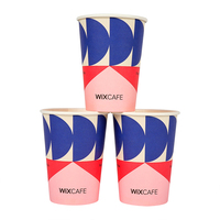 Tasses de café de papier d'utilisation à mur unique jetable biodégradable de boisson