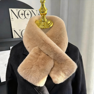 Écharpe élégante et écologique pour <span class=keywords><strong>femme</strong></span> en fourrure de lapin Rex multicolore, coupe-vent, <span class=keywords><strong>cache</strong></span>-<span class=keywords><strong>cou</strong></span> pour le <span class=keywords><strong>ski</strong></span> par temps froid - Product Image 6