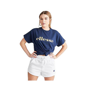 Camiseta Deportiva Ellesse Prendere Plaid Logo T para Mujer, Color Azul Marino |   100% Auténtico Hecho en China Modelo MSS-EW07294412 - Product Image 1