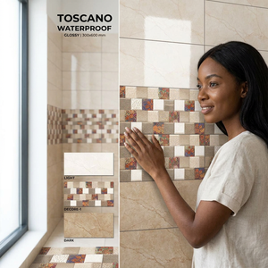 Nuevas Baldosas de Cerámica Brillante para Pared, Diseño en Relieve Toscano, 30x60cm 12x24, para Piscina y Salón, Precio de Fábrica - Product Image 1