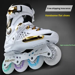 <span class=keywords><strong>Pattini</strong></span> <span class=keywords><strong>a</strong></span> <span class=keywords><strong>rotelle</strong></span> WEIQIU con telaio <span class=keywords><strong>a</strong></span> <span class=keywords><strong>fila</strong></span> singola e chiusura <span class=keywords><strong>a</strong></span> fibbia - Product Image 1