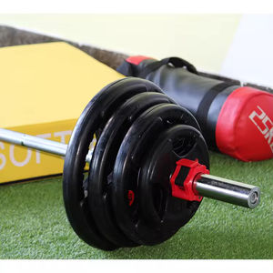 Plaque de poids en fonte revêtue de caoutchouc PU, à triple grip, antidérapante, écologique et durable pour la musculation, équipement de gym commercial en gros - Product Image 5