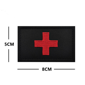Patch médical tactique de secours haut de gamme avec broderie haute densité et fixation auto-agrippante pour accessoire de sac à dos d'urgence - Product Image 4
