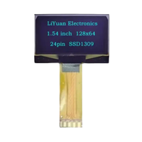 Módulo de Pantalla PMOLED OLED de 1.54 Pulgadas, 128x64, SSD1309, Interfaz I2C SPI, UG-2864KLBMG01 para Arduino y Aplicaciones Industriales