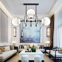 Moderne lumière luxe style chinois branche ventilateur lustre salon bureau chambre restaurant bar salon de thé café décor lampe LED