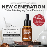 Ensemble de soins au rétinol unisexe Vibrant Glamour avec acide hyaluronique, crème anti-âge blanchissante pour le visage, sérum facial, crème pour les yeux pour le renouvellement de la peau
