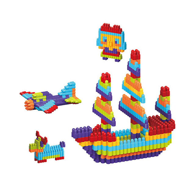 Early Educational Desk Building Block Mini Plastic Bullet Shape Building Block Set for Kids