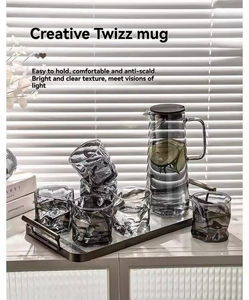 Juego de Tetera Contemporánea de Vidrio Transparente con Tapa, 1500 ml de Gran Capacidad, Resistente al Calor, Libre de BPA, para Café, Té, Agua, Leche - Product Image 5